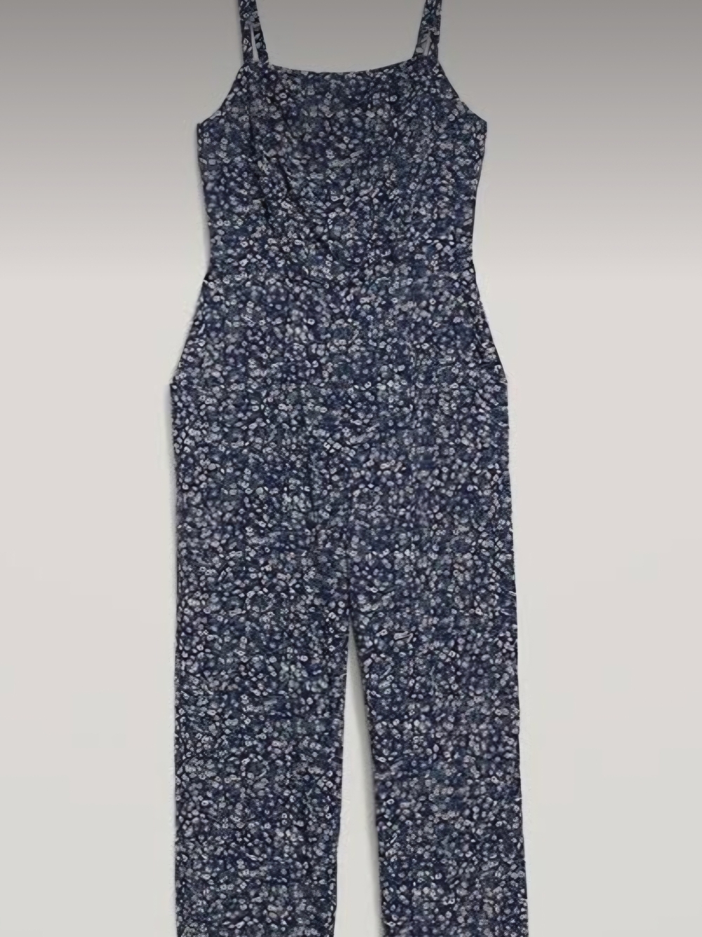 Old Navy Navy Floral Spaghetti-Strap Jumpsuit